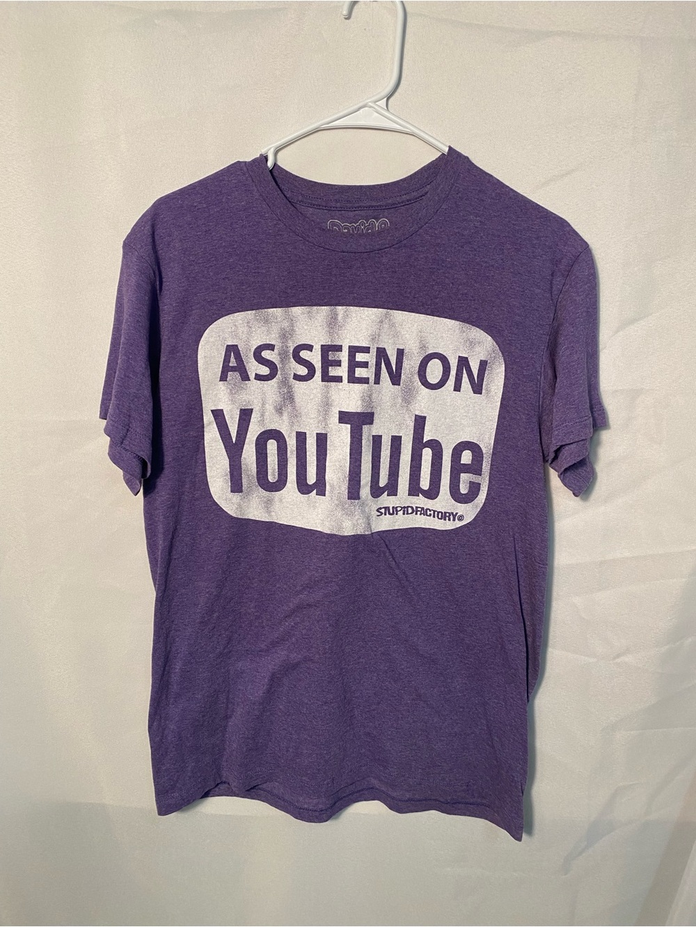David And Goliath Tee As Seen On YouTube Purple Graphic Tee -